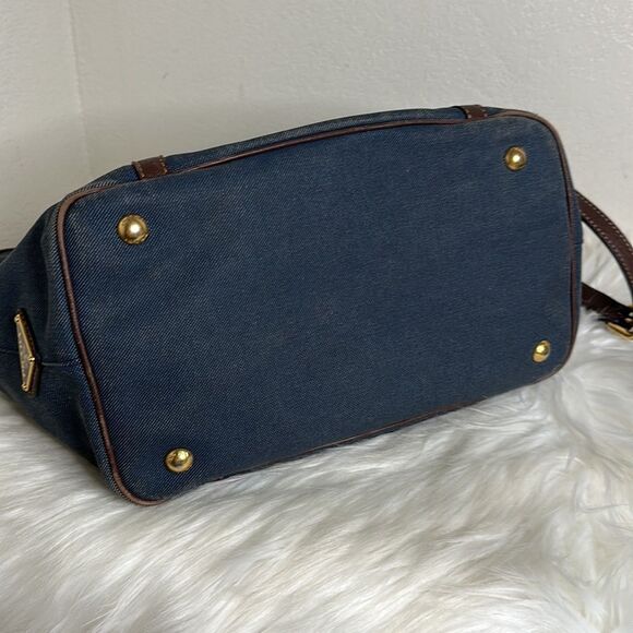 💯Authentic Prada Canapa in Denim🍀 - Picture 11 of 17
